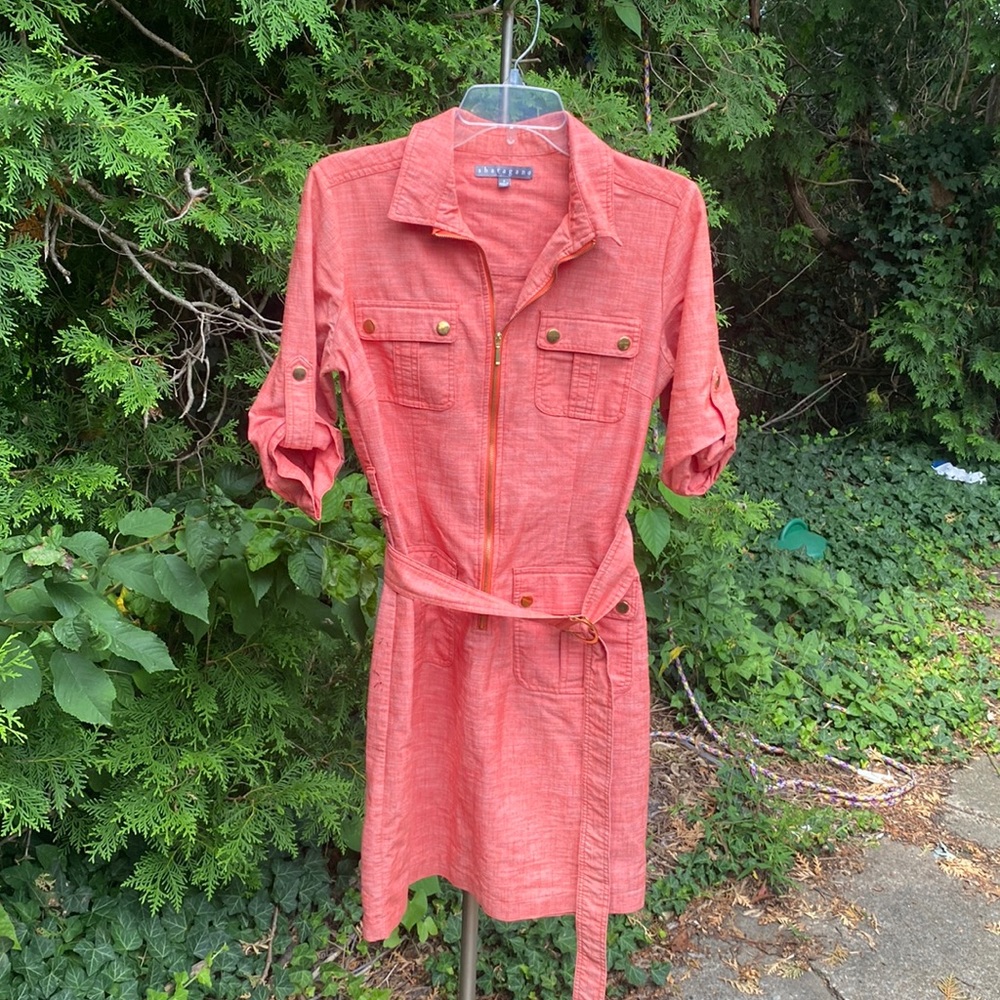 Sharagano Coral Work Professional Dress size 8